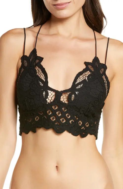Free People Adella Lace Bralette in Black at Nordstrom, Size X-Small | Nordstrom