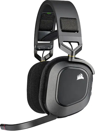 CORSAIR - HS80 RGB Wireless Gaming Headset for PC, Mac, PS5, PS4 - Carbon | Best Buy U.S.