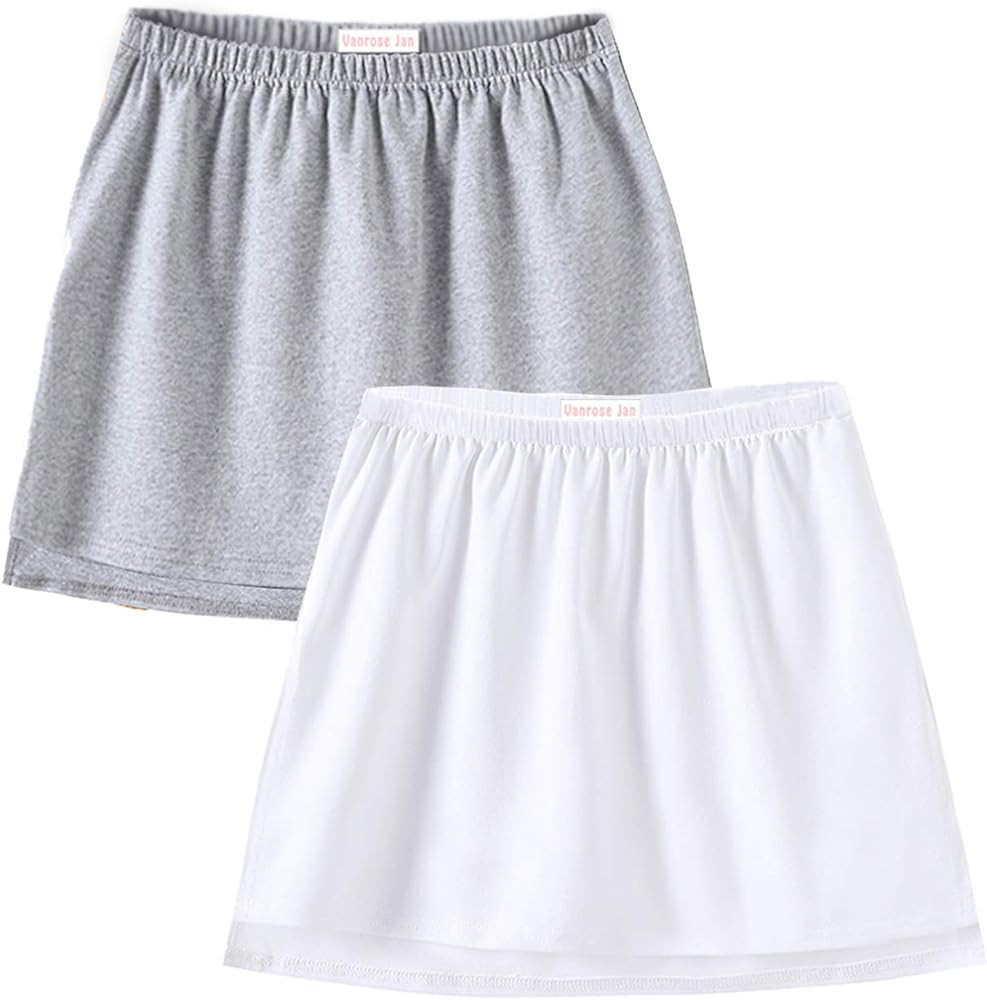 Women's Plus Size Layering Fake Top Lower Sweep Skirt, Cotton A-line Mini Skirt Half-Length Shirt... | Amazon (US)