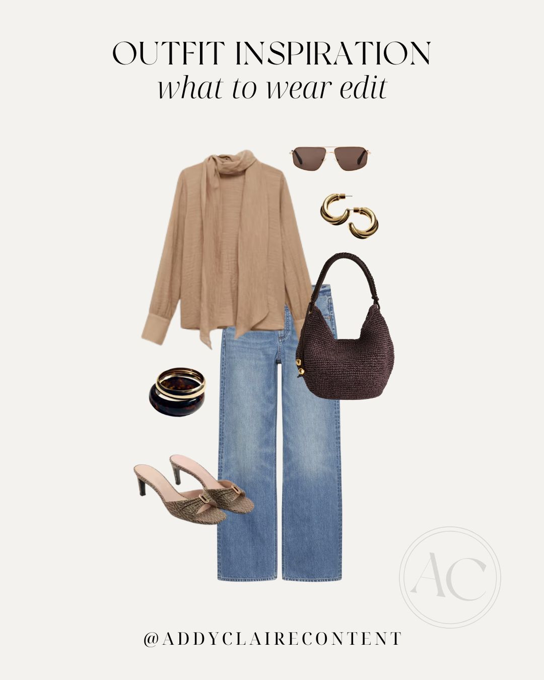 Spring Going out outfit idea post-grad 
#denim #OOTD #styleinspo #western 
Denim outfit/ top and jeans outfit/ kitten heels/ going out top 

 #LTKSeasonal #LTKStyleTip #LTKShoeCrush