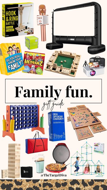 FAMILY FUN GIFTS: These are some of my favorite gift ideas for the whole fam to enjoy! 🎁 AND, some of these gifts are on sale right now! 👏🏼

#giftidea #giftguide #giftsforkids #familygifts #familyfun #familygamenight #gamenight #kidgifts  #christmasgift #holidaygift #holidaygiftguide #christmas #holidays #stockingstuffer #toys #woodentoys #lawngames #yardgames #backyardgames #boardgames #moviescreen #inflatablescreen #movienight #movieprojector #jumboconnectfour #puzzlemat #fortbuilder #karaoke #microphone #pizzammaker #popcornmaker #jumbojenga #amazon #amazonfinds #target #targetfinds #blackfriday #cybermonday #cyberweek #sale 



#LTKGiftGuide #LTKHoliday #LTKCyberweek