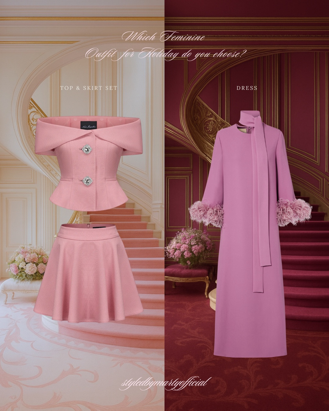 Which Feminine Outfit for Holiday do you choose? ✨
Swipe to complete the looks💖


Holiday outfit, holiday fashion, pink holiday outfit, Christmas outfit, elegant style, elegant dress, preppy outfit, stylish fashion, party wear, holiday party outfit, pink fashion,  zirconia jewels, bow jewels, pink pumps, purple pumps, 

#LTKHoliday #LTKSeasonal #LTKootd