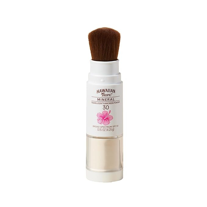 Hawaiian Tropic Mineral Powder Sunscreen Brush SPF 30 | SPF Powder Sunscreen for Face, Brush On S... | Amazon (US)