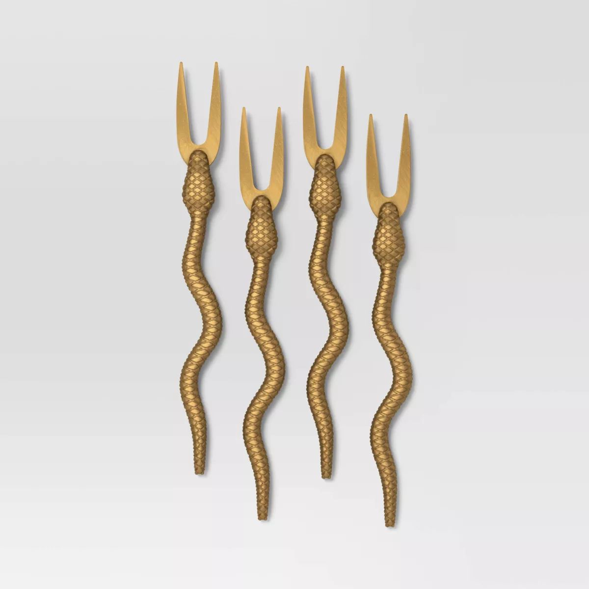 4pc Halloween Snake Cocktail Stirrers Gold - Threshold™ | Target