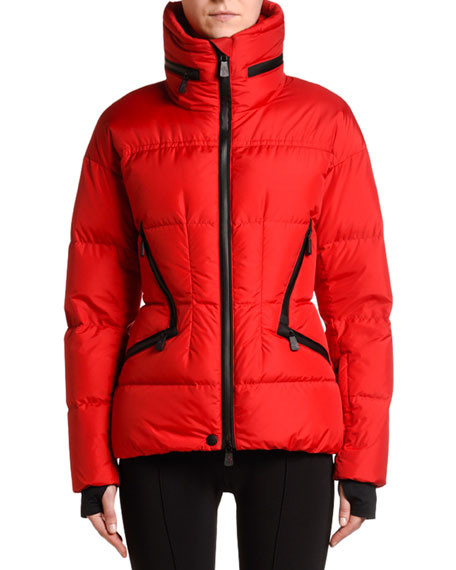 Moncler Grenoble Stand-Collar Fitted Down Dixence Jacket | Neiman Marcus