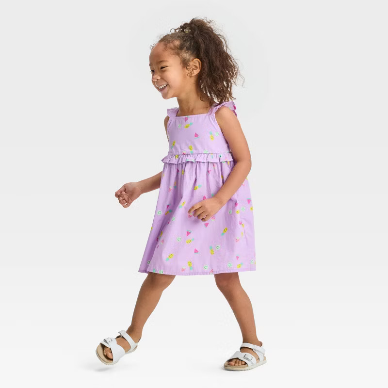 Toddler Girls' Fruit Dress - Cat & Jack™ Purple | Target