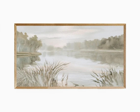 Frame TV Art Fall Watercolor in Soft Neutrals Samsung Frame - Etsy | Etsy (US)