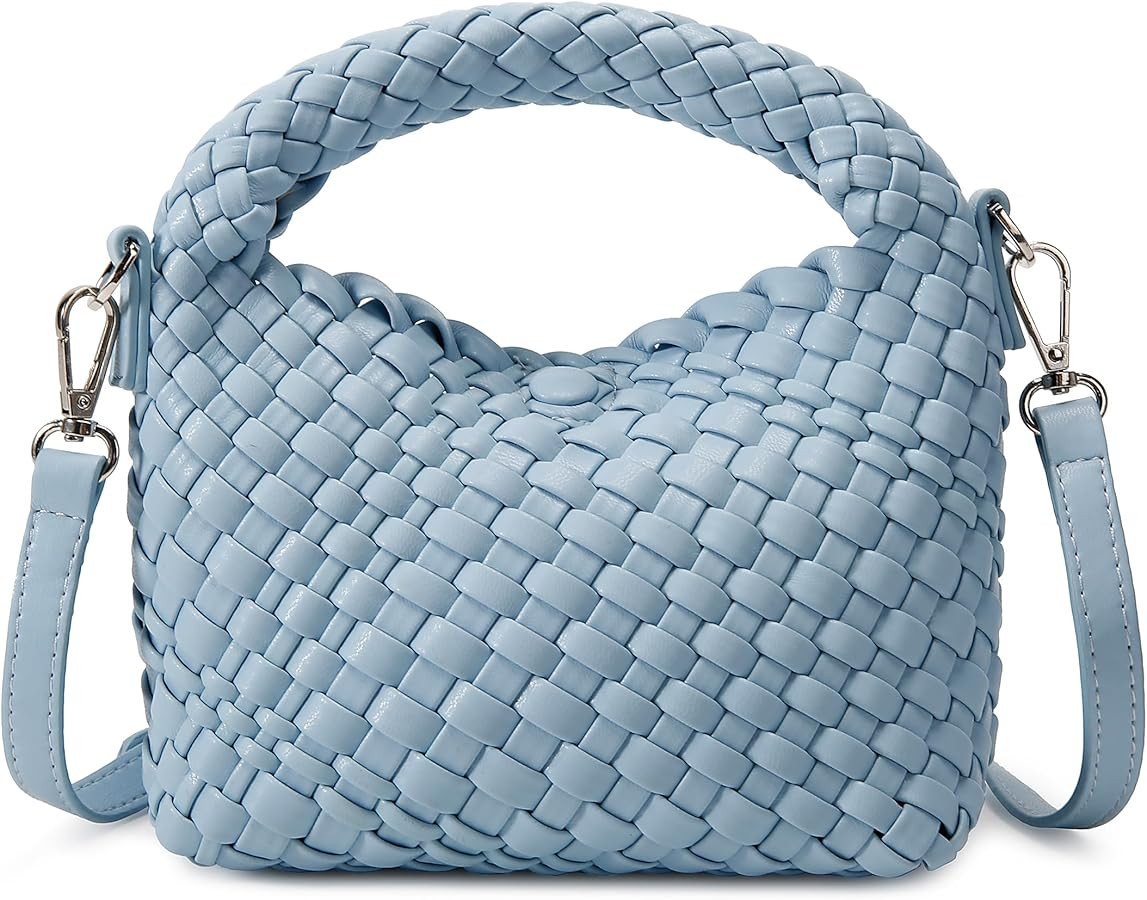 Fashion Small Woven Bag for Women, Handmade MINI HOBO Tote Bag Crossbody Handbag Travel Summer Be... | Amazon (US)