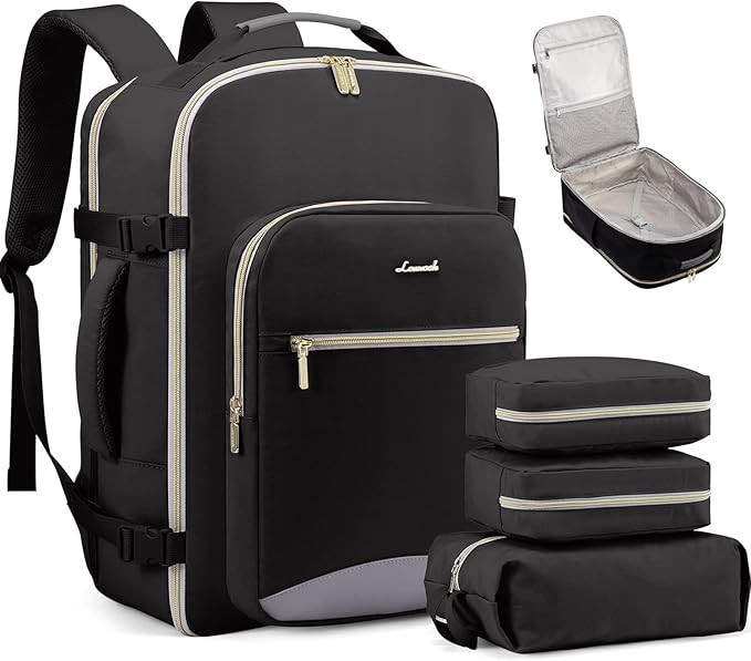 LOVEVOOK Carry On Backpack Women Men as Personal Item Flight Approved, 40L Luggage, 17.3inch Larg... | Amazon (US)