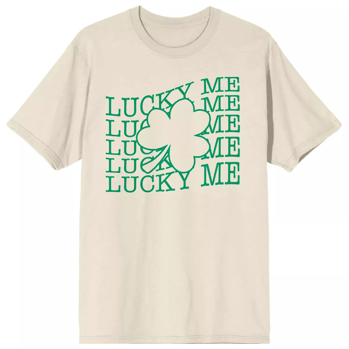 St. Patrick's Day Lucky Me Crew Neck Short Sleeve Women's Natural T-shirt | Target
