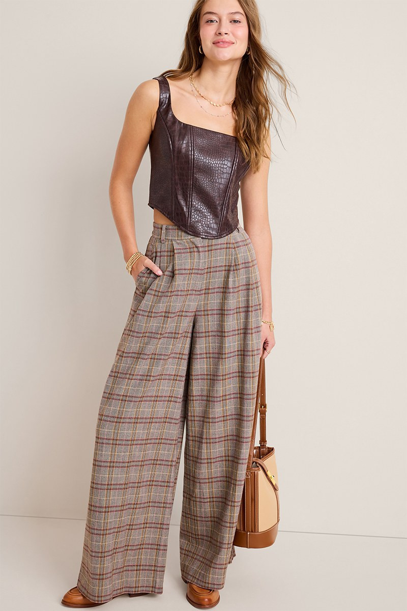 Taylor Plaid Trouser Pant | Francesca's