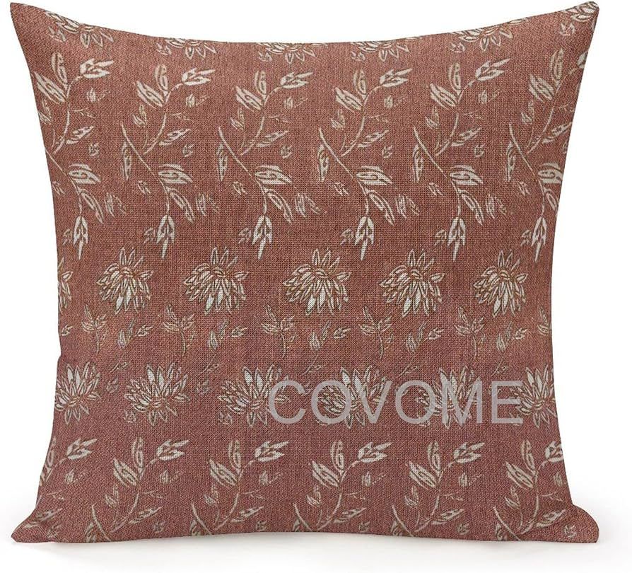 by Unbranded Terracotta Pillow Cover, Floral Pillow Covers, Spring Pillow Covers, Botanical Flower P | Amazon (US)