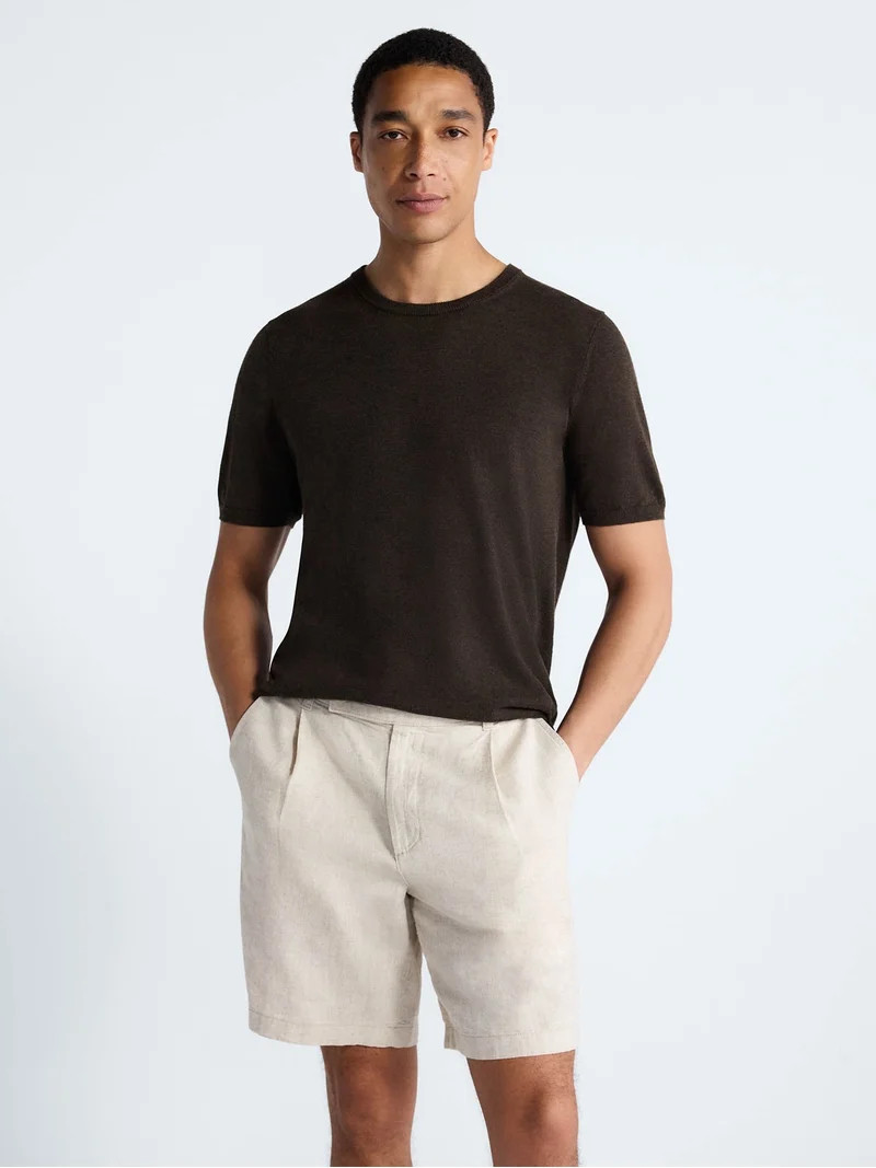 Free Assembly Men's Sweater Tee with Short Sleeves, Sizes S-3XL | Walmart (US)