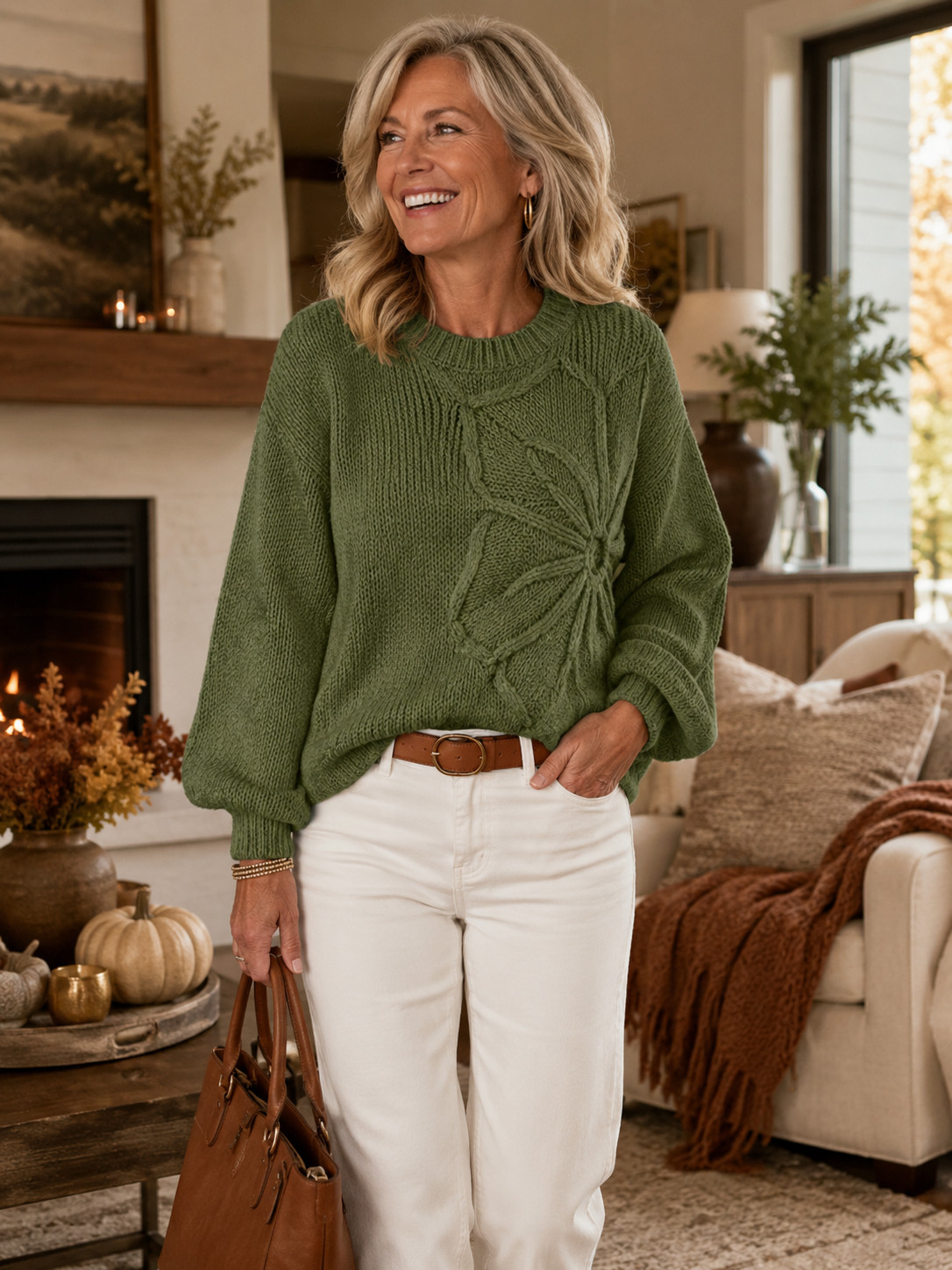 This olive green Amazon sweater is such a pretty pick for fall outfits women over 50. The textured floral knit makes it feel a little more elevated than a basic sweater, while the relaxed sleeves keep it comfy for everyday wear. I’d pair it with cream jeans, ankle boots, and a simple gold necklace for an easy fall lunch or weekend look. Such a cute Amazon find for updating your fall wardrobe without trying too hard.
#FallOutfitsWomenOver50 #AmazonSweaters #AmazonFashion #WomenOver50Style #FallFashionOver50 #AmazonFallFashion #FallSweater #CasualFallOutfits #Over50Fashion #FallWardrobe #AmazonFinds #FallStyle 

 #LTKSeasonal #LTKU #LTKSaleAlert