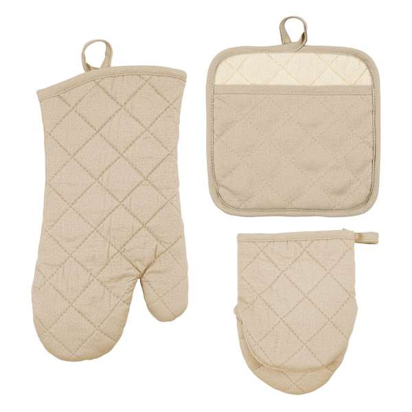 Taupe Mini Oven Mitt Set | At Home