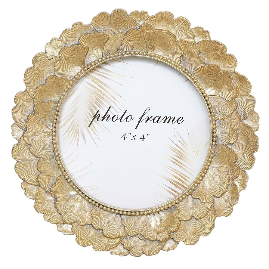 Ferrisland 4x4 Round Vintage Picture Frame, Gold Antique Ornate Picture Frame, Victorian Retro De... | Amazon (US)