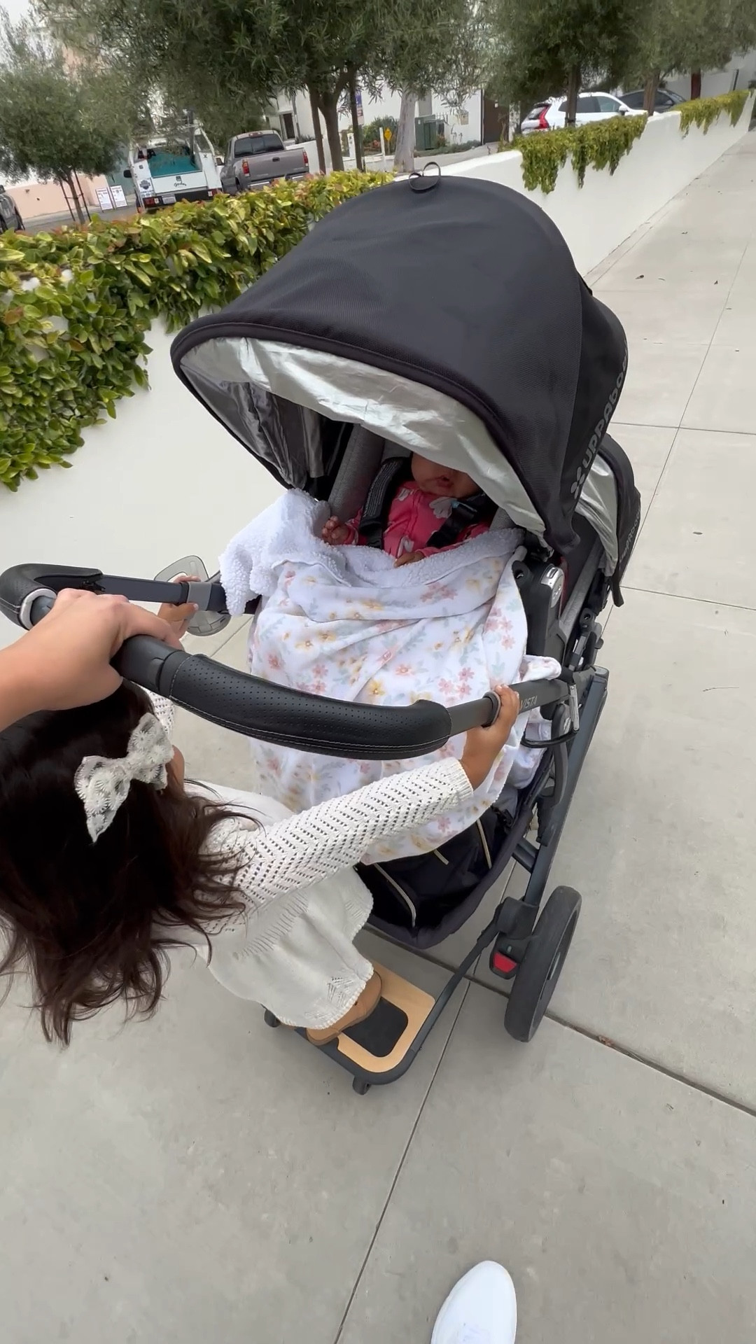 Mom of 3 under 3! Uppababy Vista Double stroller with attached ride along board! 

#LTKBaby #LTKBump #LTKFamily