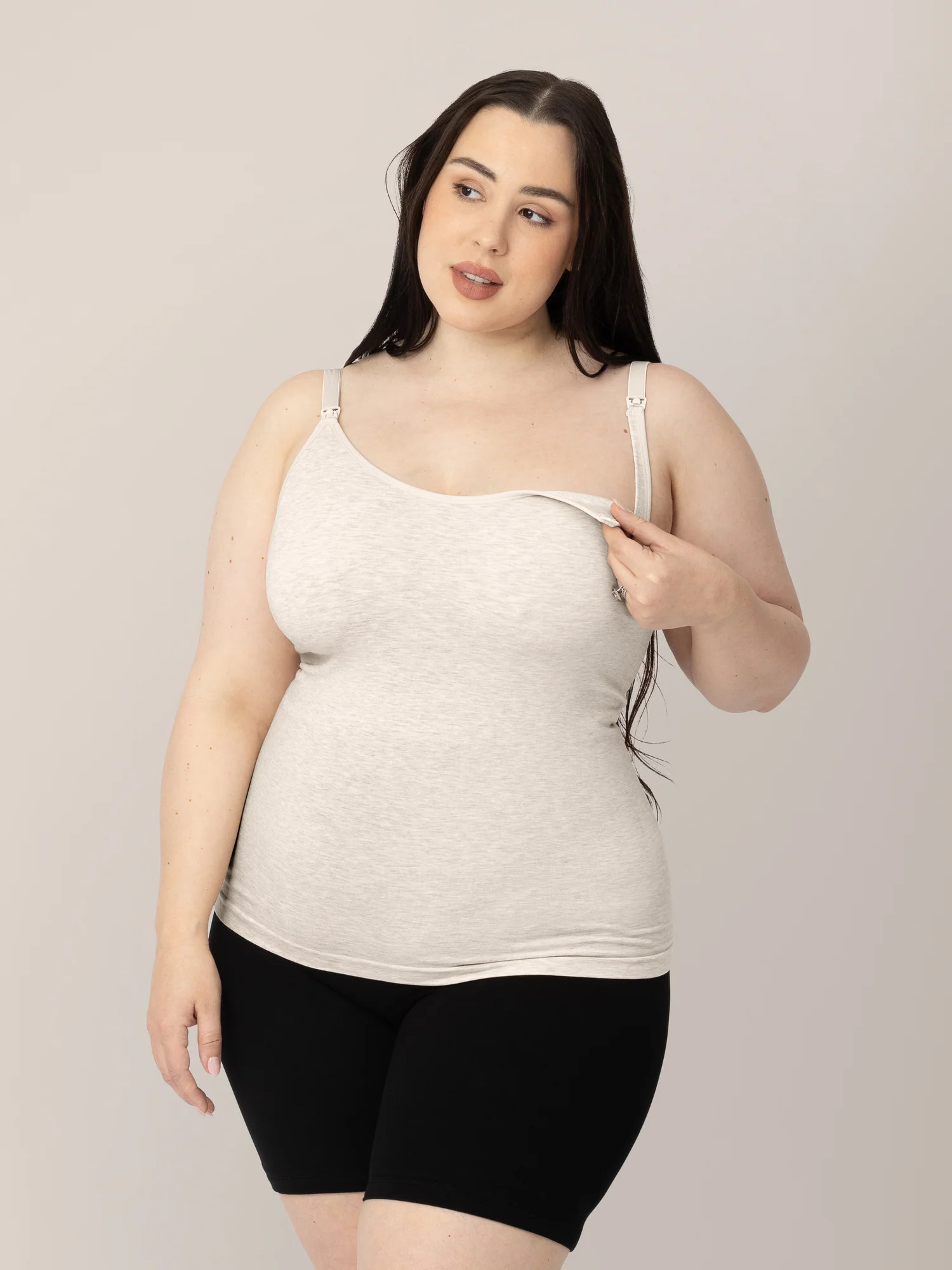 Sublime\u00ae Bamboo Maternity & Nursing Camisole | Oatmeal Heather - Kindred Bravely | Kindred Bravely