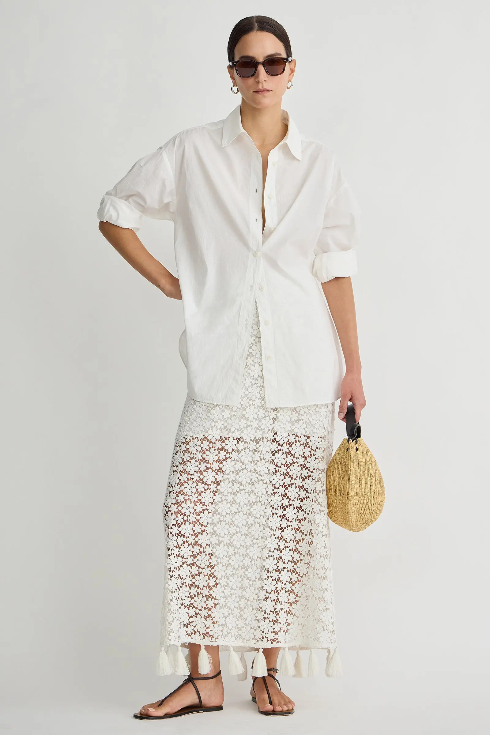 Valeska Tassel Column Skirt | Apiece Apart | Apiece Apart