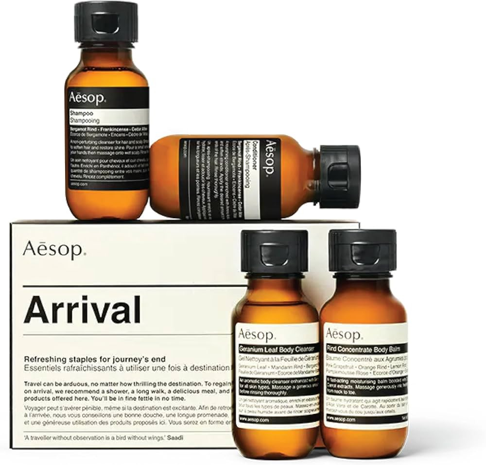Aesop Arrival Travel Set | Hair and Body Care Staples to Help Refresh | 1.7oz / 50mL (Pack of 4) | Amazon (US)