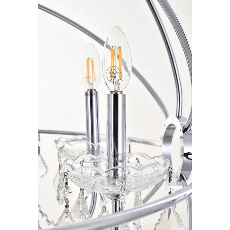Budapest 8 - Light Candle Style Globe Chandelier | Wayfair Professional