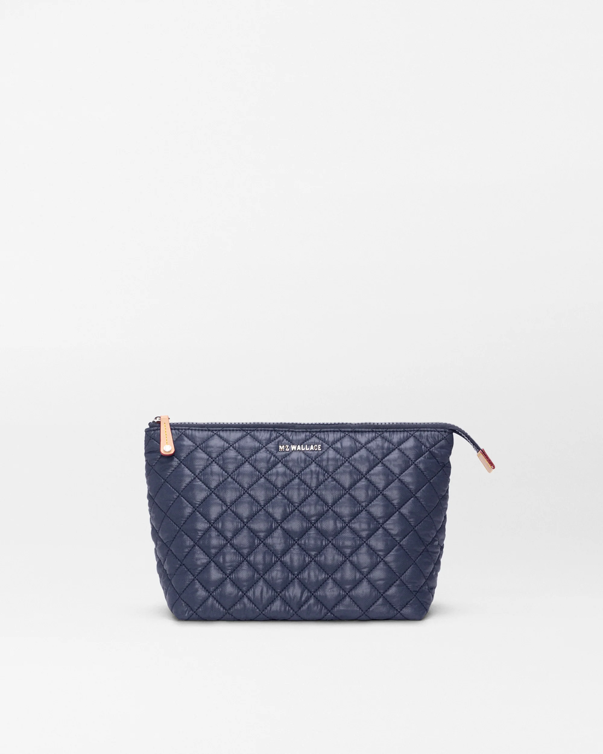 MZ Wallace Dawn Navy Blue Large Zoey Cosmetic Bag - Luxury Cosmetics Bags & Cases | MZ Wallace | MZ Wallace