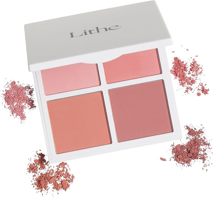 4-Shade Sunset Blush Palette, Pink Tones for Natural Flush, Silky Blendable Powder, Clean Vegan F... | Amazon (US)