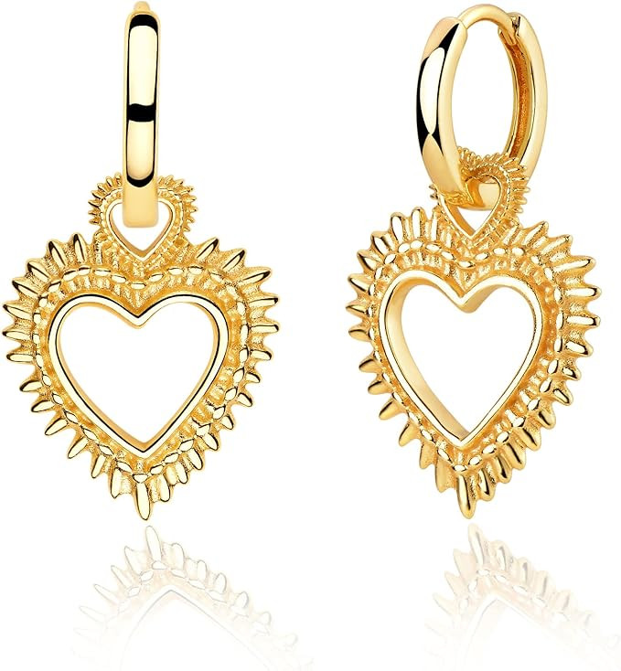 VACRONA Gold Cuff Earrings Huggie Earrings for Women 14k Gold Plated Small Huggie Hoop Earrings | Amazon (US)