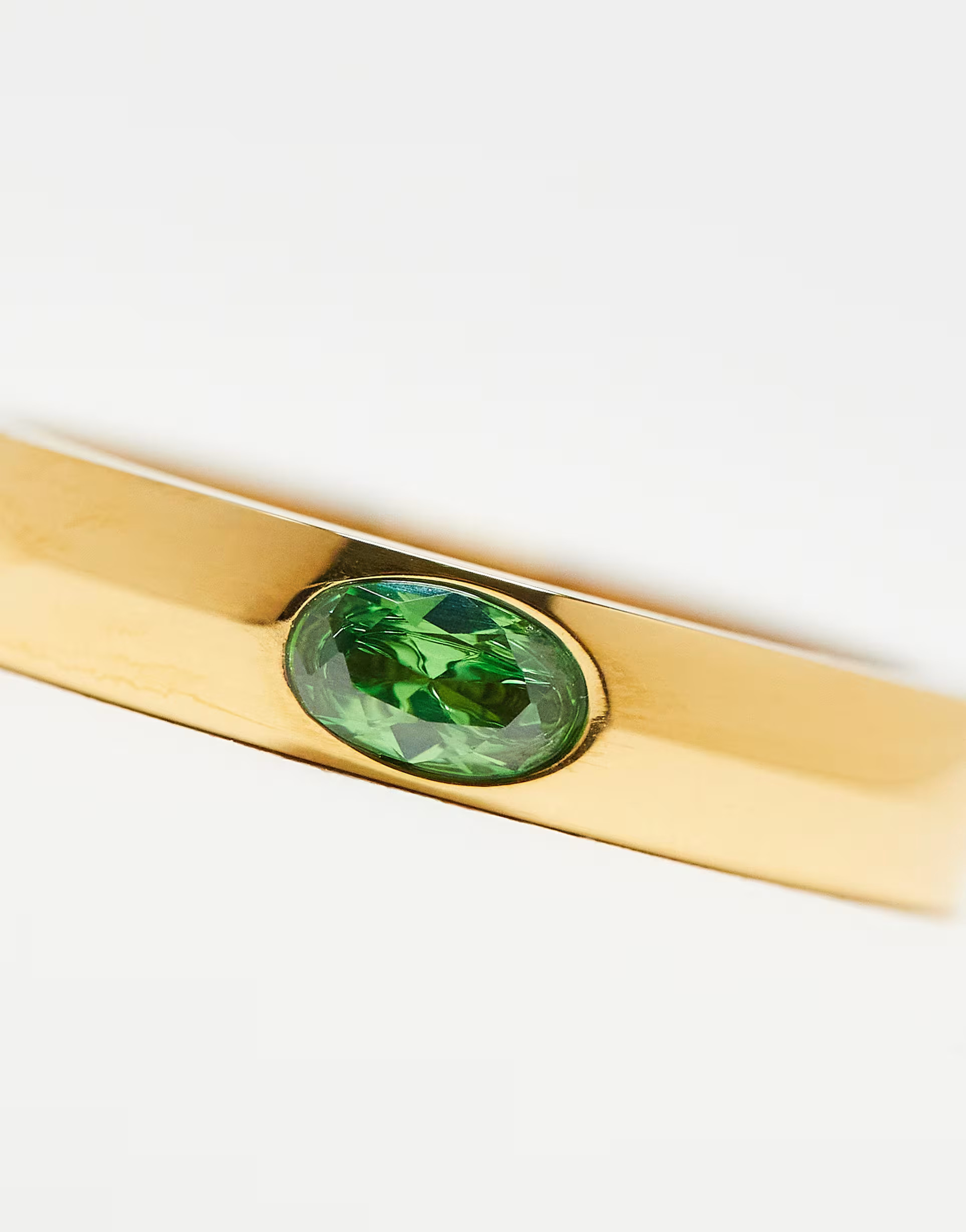 ASOS DESIGN stainless steel band with faux semi precious stone in gold tone | ASOS (Global)