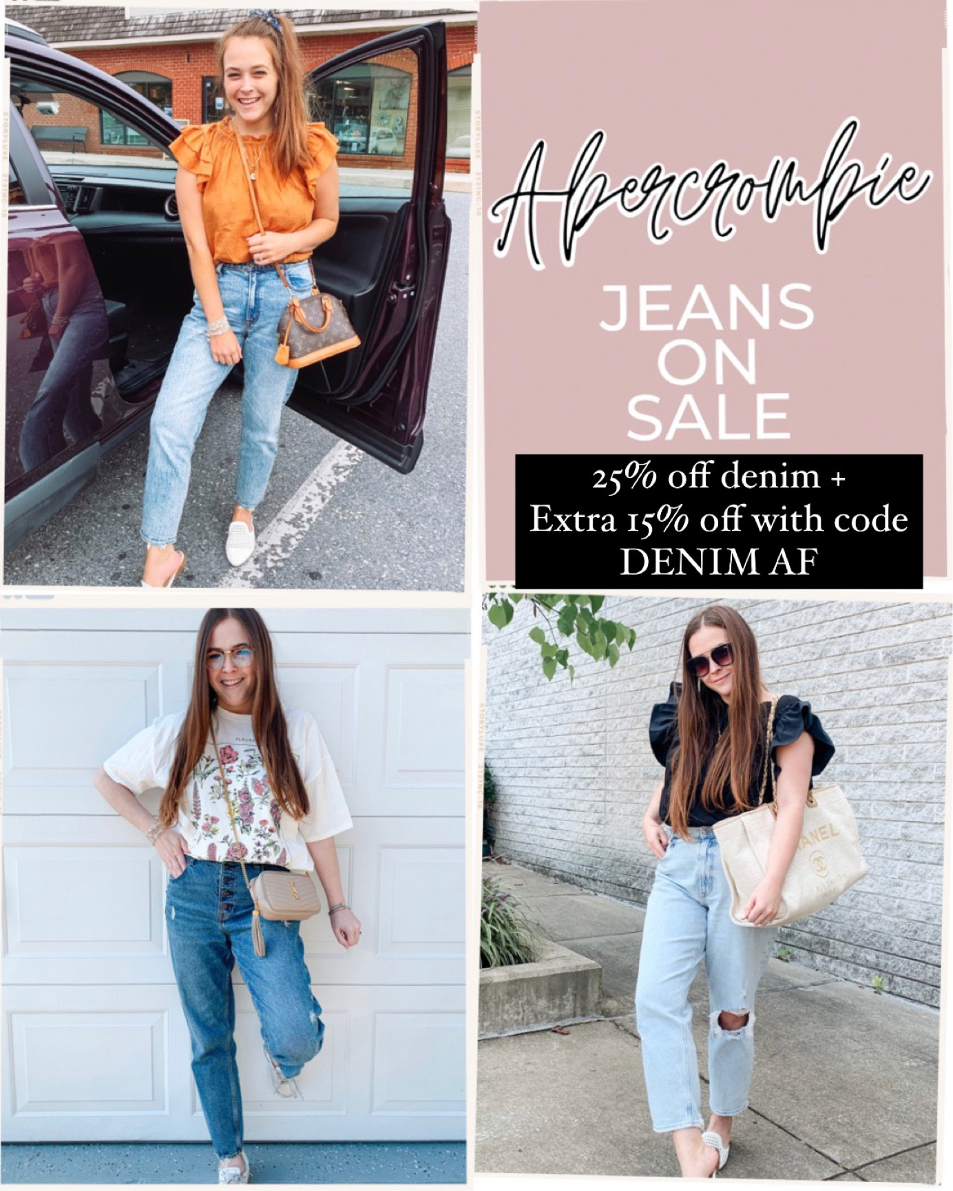 Abercrombie jeans are by far the best 🙌🏻 all true to size. I wear a 31

#LTKSeasonal #LTKsalealert #LTKunder100