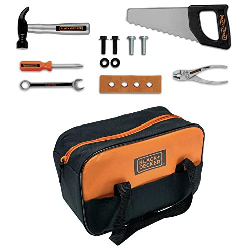Black+Decker Junior Tool Bag 13 Piece Set - Includes Hammer, Hand Saw, Screw Driver & More! | Amazon (US)