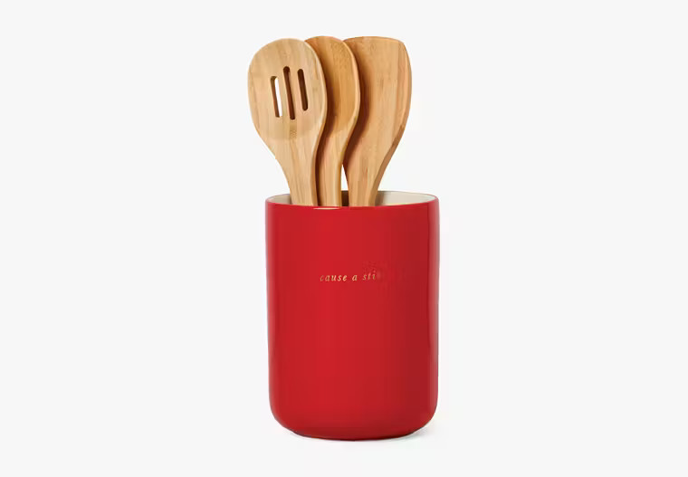 Knock On Wood Apple Utensil Crock | Kate Spade (US)