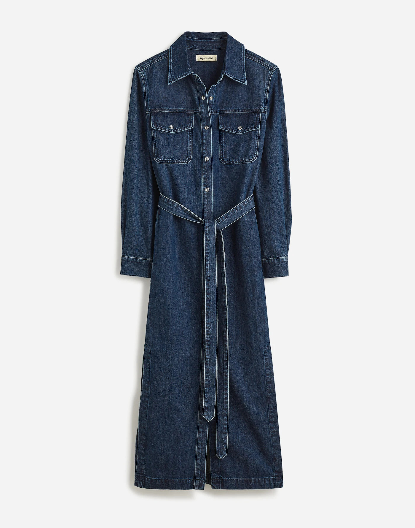 Denim Tie-Waist Midi Shirtdress in Avenida Wash | Madewell