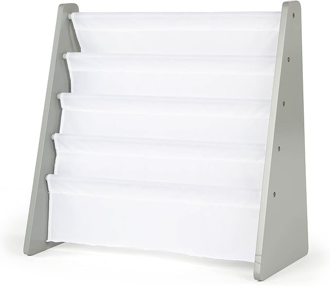 Humble Crew, Grey/White Kids Book Rack Storage Bookshelf, 4 Tiers | Amazon (US)
