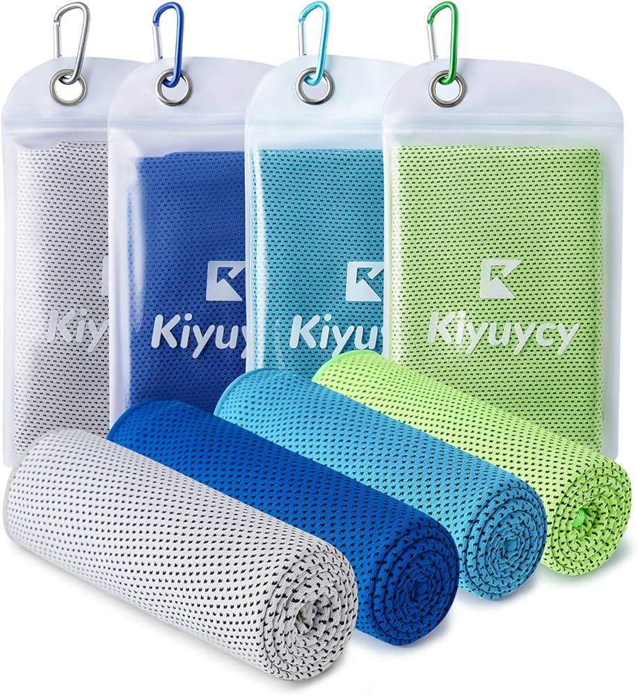 4 Pack Cooling Towel (40"x12") for Sweat，Ice Towel Quick-Drying Neck Cooling Wraps, Soft Breath... | Amazon (US)