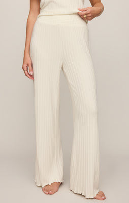 Dawn Smocked Silky Rib Pant - Bellini / Small | Z Supply