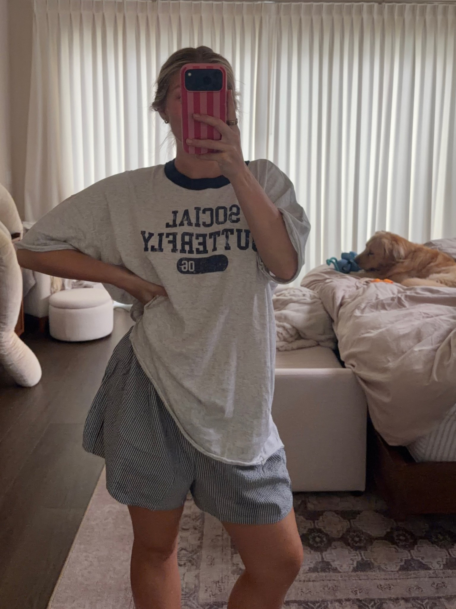 All of my comfies from aerie! I do size large !