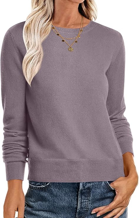 ANRABESS Sweaters for Women Long Sleeve Lightweight Crewneck Soft Basic Knit Loose Fit Pullover T... | Amazon (US)