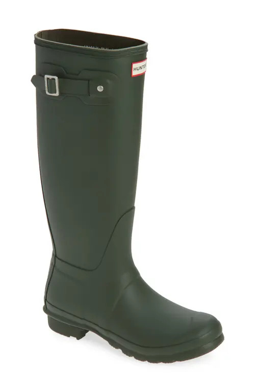 Hunter Original Tall Waterproof Rain Boot in Green at Nordstrom, Size 6 | Nordstrom