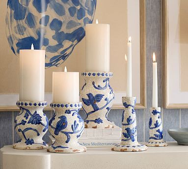 Montrose Ceramic Candle Holder | Pottery Barn (US)