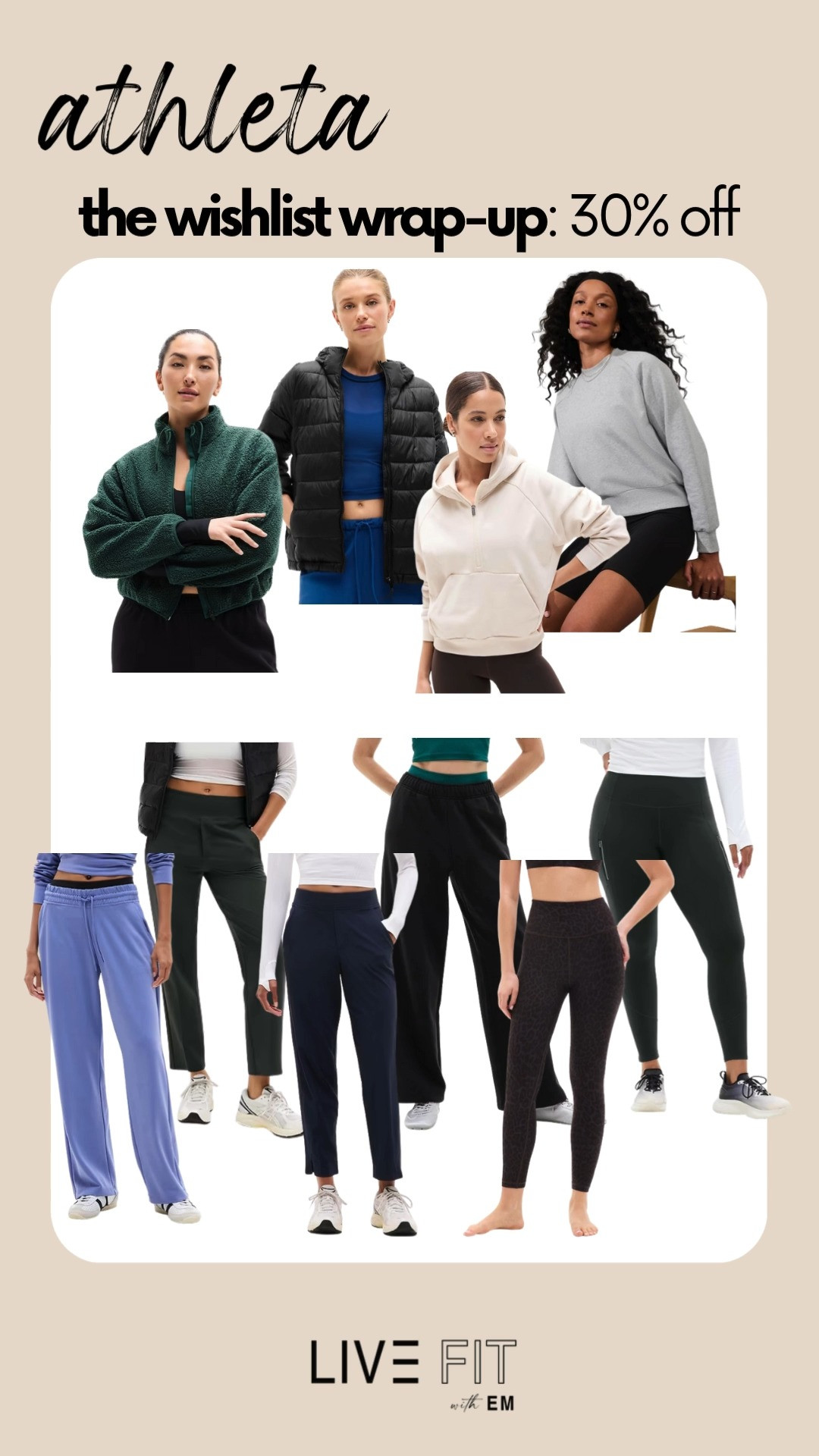 Wrap up your wishlist with Athleta’s 30% off event! From workout to wind-down, comfy meets chic for every moment. 🧘‍♀️🎁✨  
#Athleta #ActiveStyle #Athleisure #WorkoutWear #StyleInspo #CozyVibes #FashionFinds #HolidayDeals #FitStyle #WardrobeRefresh 

 #LTKootd #LTKActive #LTKSaleAlert