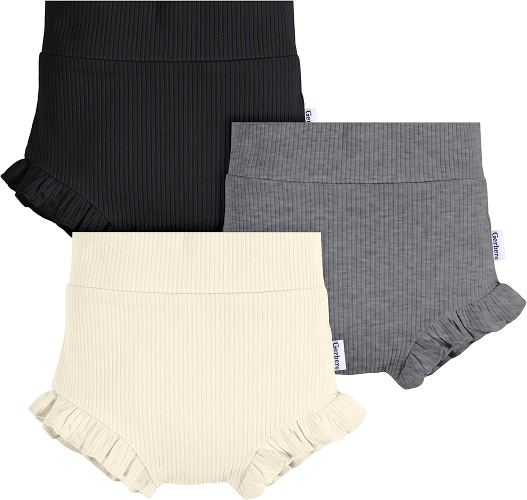 Gerber Baby Girls' 3-Pack Bubble Shorts | Amazon (US)