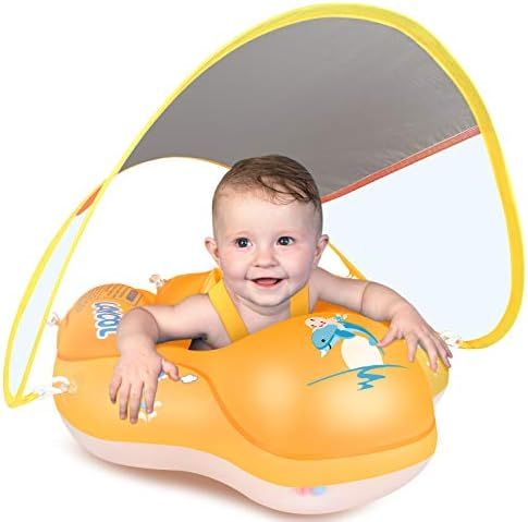 LAYCOL Baby Swimming Float Inflatable Baby Pool Float Ring Newest with Sun Protection Canopy,add ... | Amazon (US)