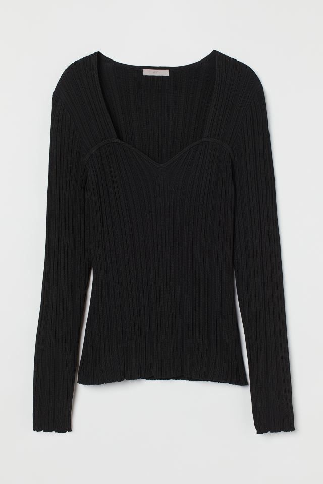 Rib-knit top | H&M (UK, MY, IN, SG, PH, TW, HK)