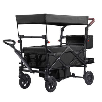 Collapsible Wagon Stroller for 2 Kids with Canopy and Shock-Absorbing Wheels | Target