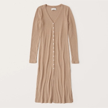 Cozy Ribbed Duster | Abercrombie & Fitch (US)