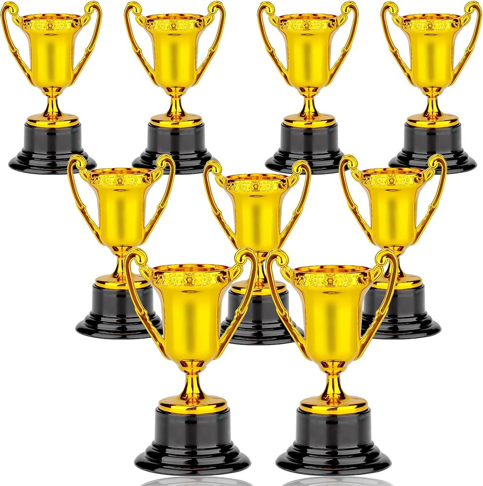 9 PCS Mini Gold Award Gold Trophy Award Trophy Cups for Kids and Adults Plastic Gold Trophies for... | Amazon (US)