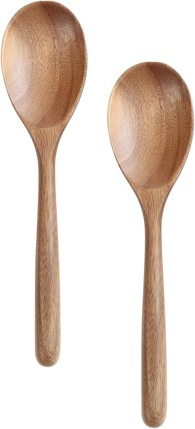 Kitchen Wooden Cooking Spoon, Solid Acacia Wood Serving Spoons for Mixing Stirring, Nonstick Kitc... | Amazon (US)