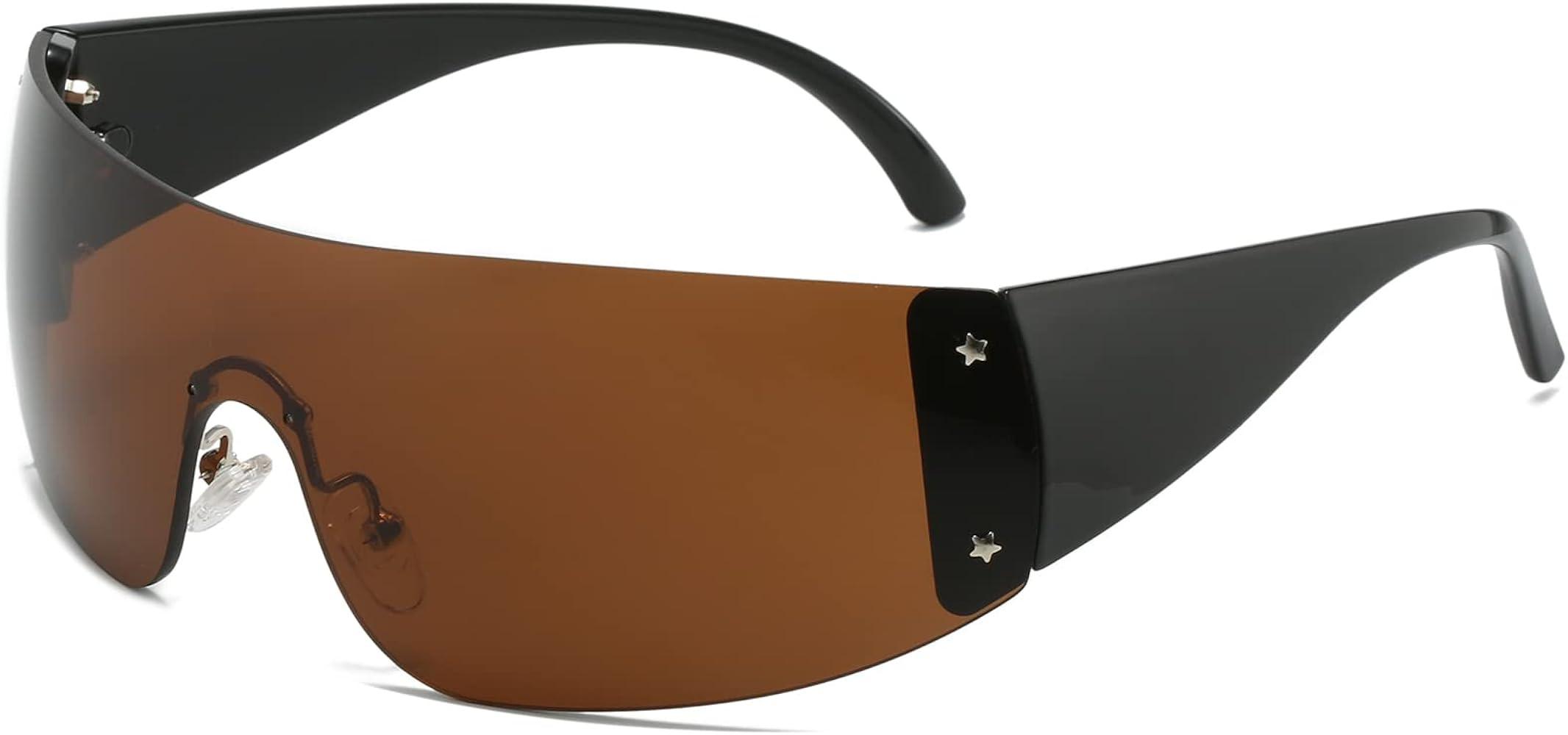 AIEYEZO Rimless Y2K Sunglasses Women Men Oversized Fashion Wrap Around Frameless Sun Glasses | Amazon (US)