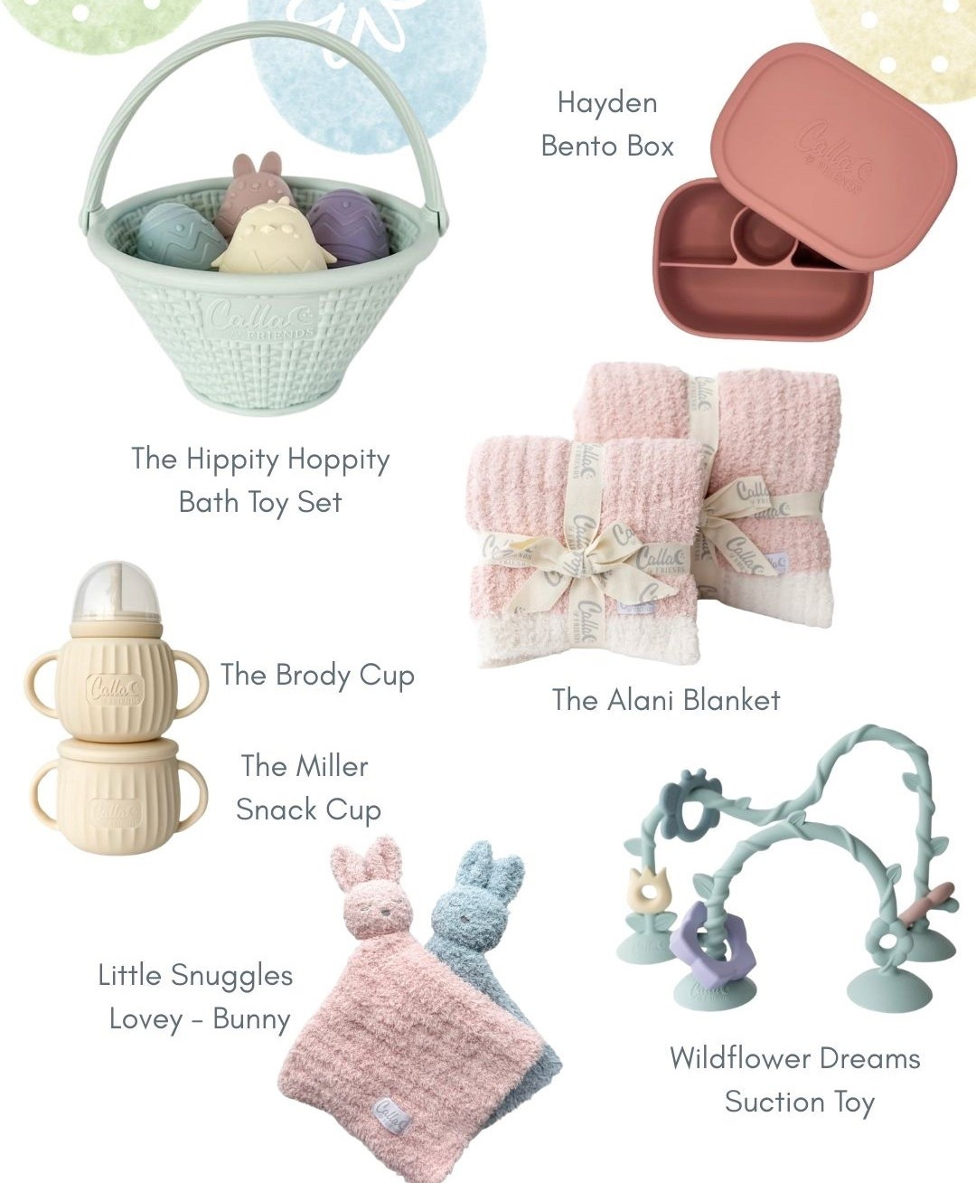 Easter Basket MUST haves from Calla & Friends!  Use code COLLINS10 to save! 🩷